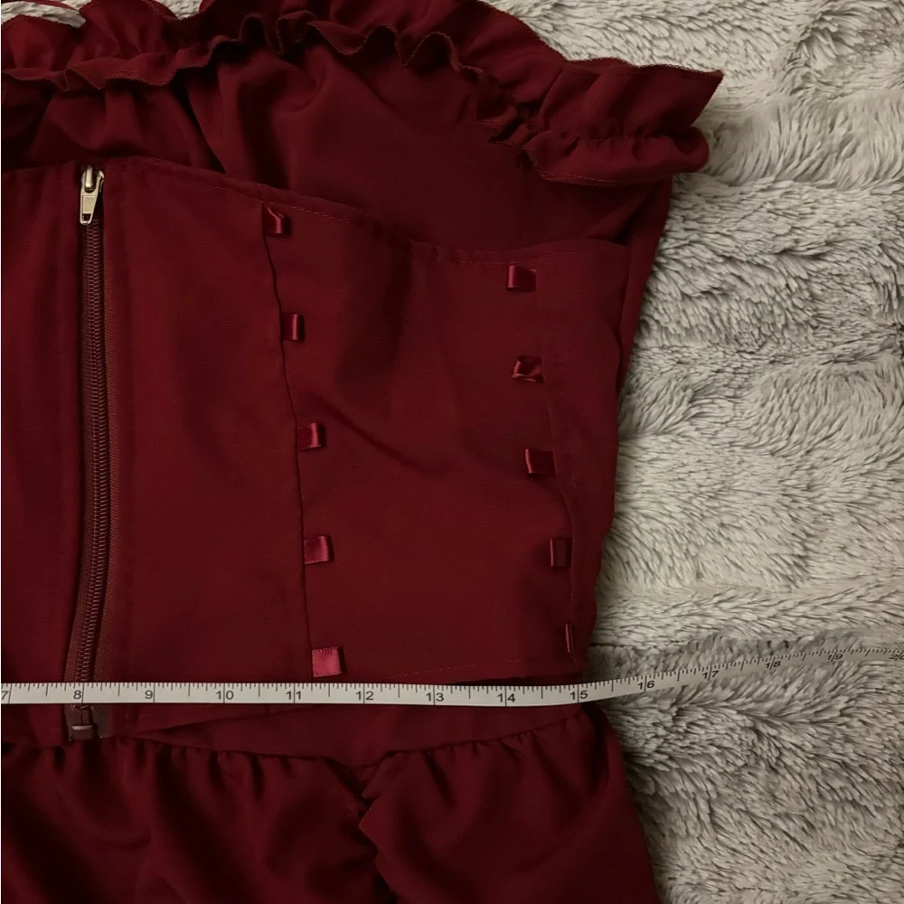 Women's Gothic Square Neck Sleeveless Ruffle Dress *see description* - Picture 8 of 9